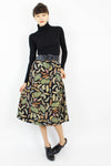feathers on silk skirt L
