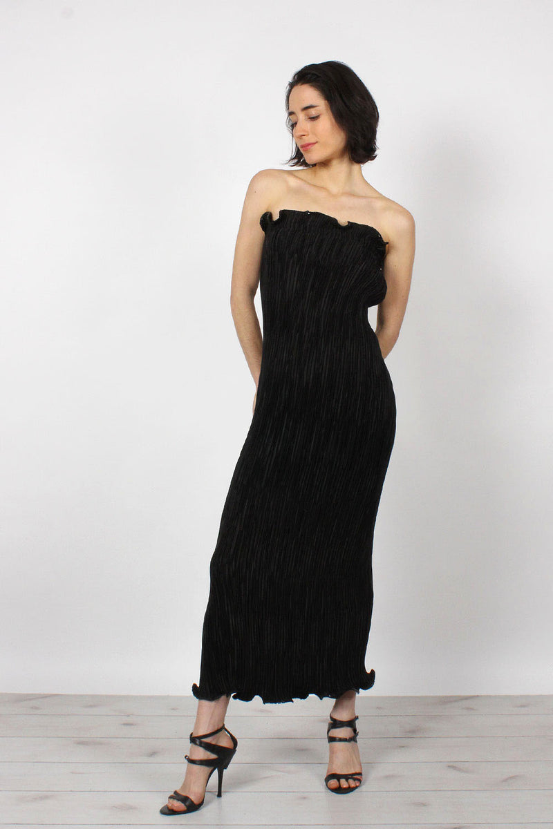 Birgitta Pleated Column Dress XS-M