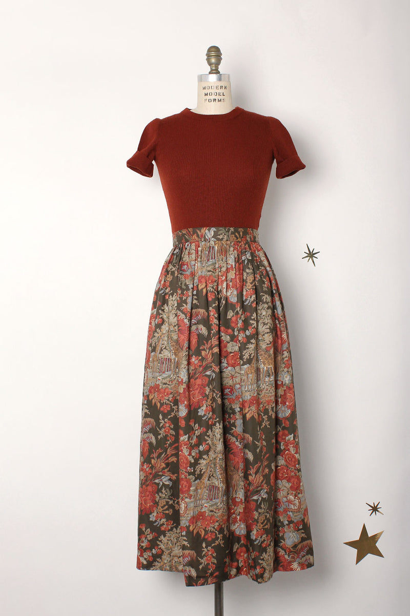 Gathered Giraffe Skirt L