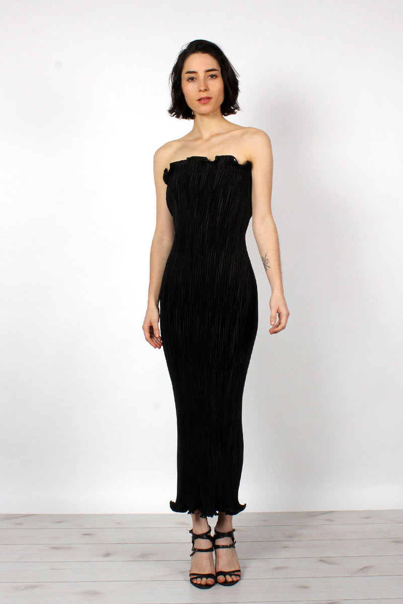 Birgitta Pleated Column Dress XS-M
