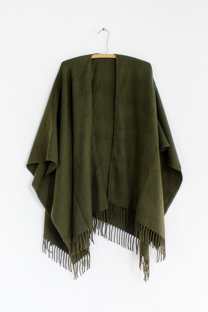 Olive Fringey Shawl