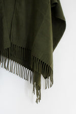 Olive Fringey Shawl