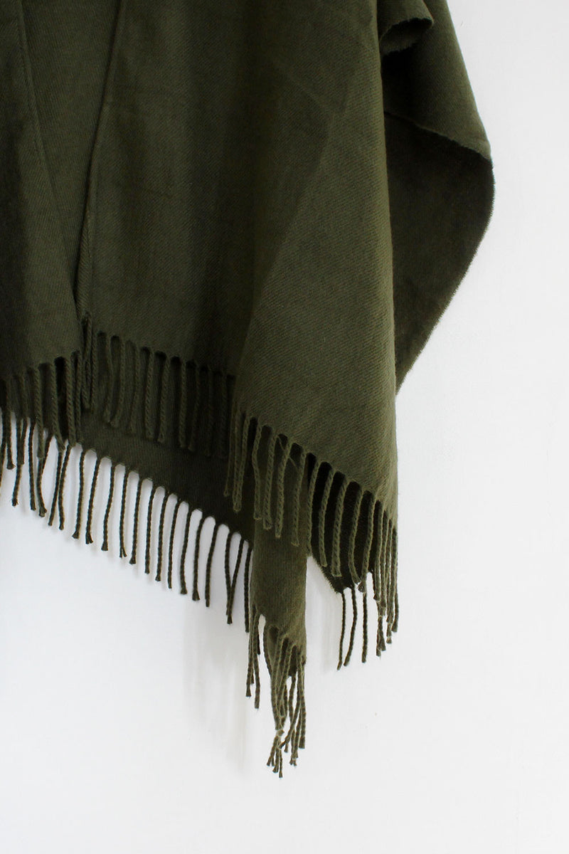 Olive Fringey Shawl