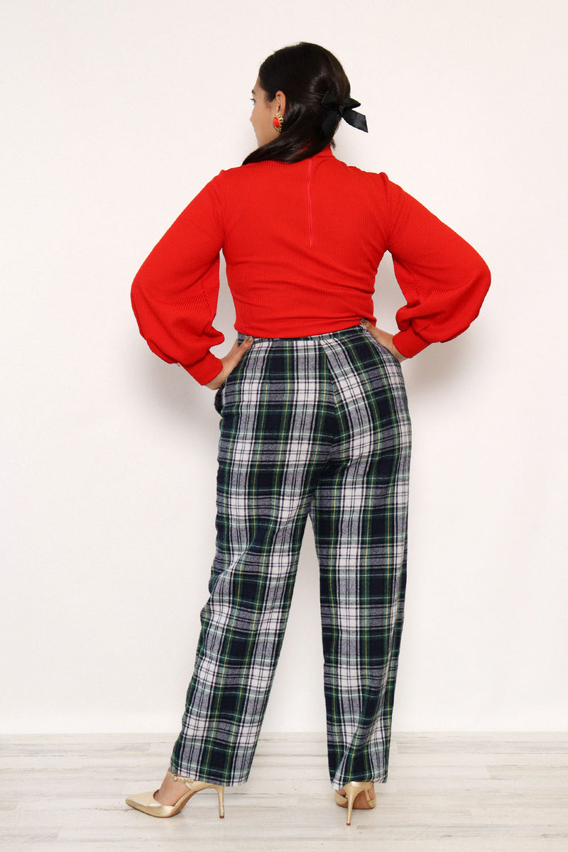 Take One Plaid Slacks L