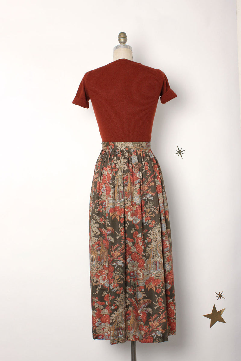 Gathered Giraffe Skirt L