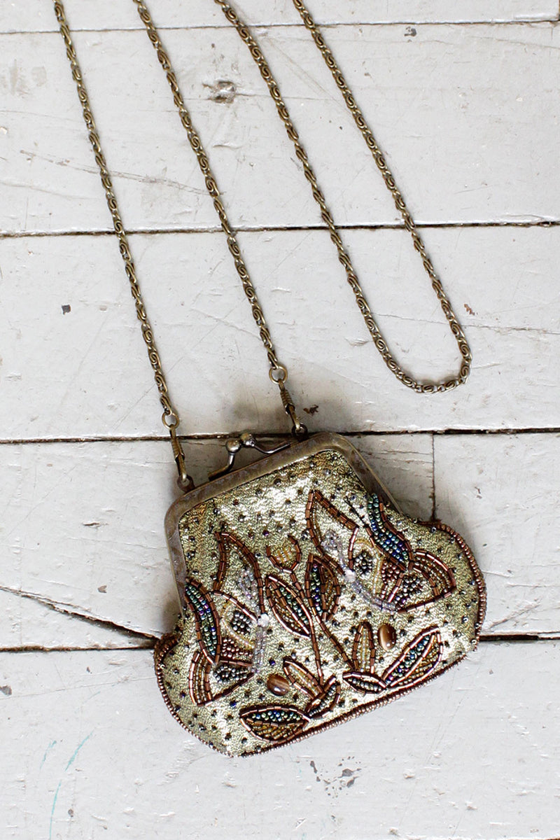 Bronze Beaded Purse