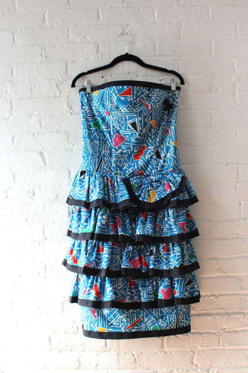 Tiered Squiggle Dress M