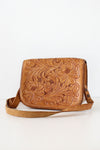 Floral Tooled Convertible Bag