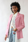 Candy Pink Leather Jacket M