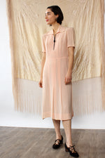 Petal Pink 1940s Rayon Dress S/M