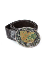 Earthy Stone Buckle Belt