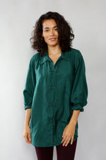 Julia Forest Green Silk Blouse