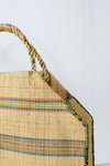 Faded Stripe Straw Tote