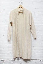 Cable Knit Snowy Cardigan Dress S