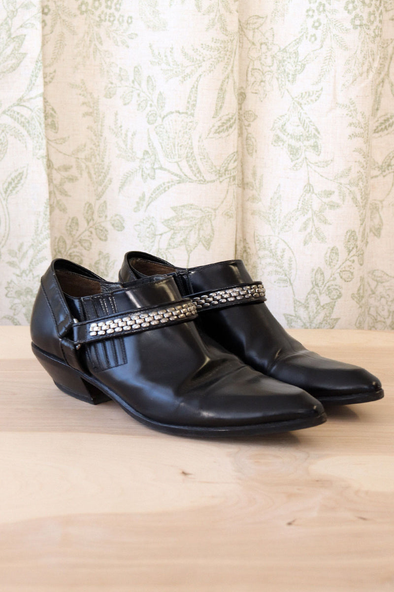 Italian Leather Harness Booties 7