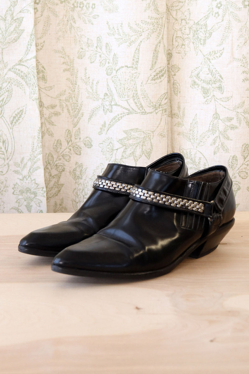Italian Leather Harness Booties 7