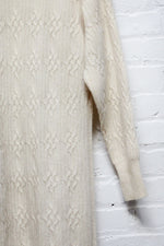 Cable Knit Snowy Cardigan Dress S