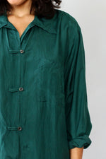 Julia Forest Green Silk Blouse