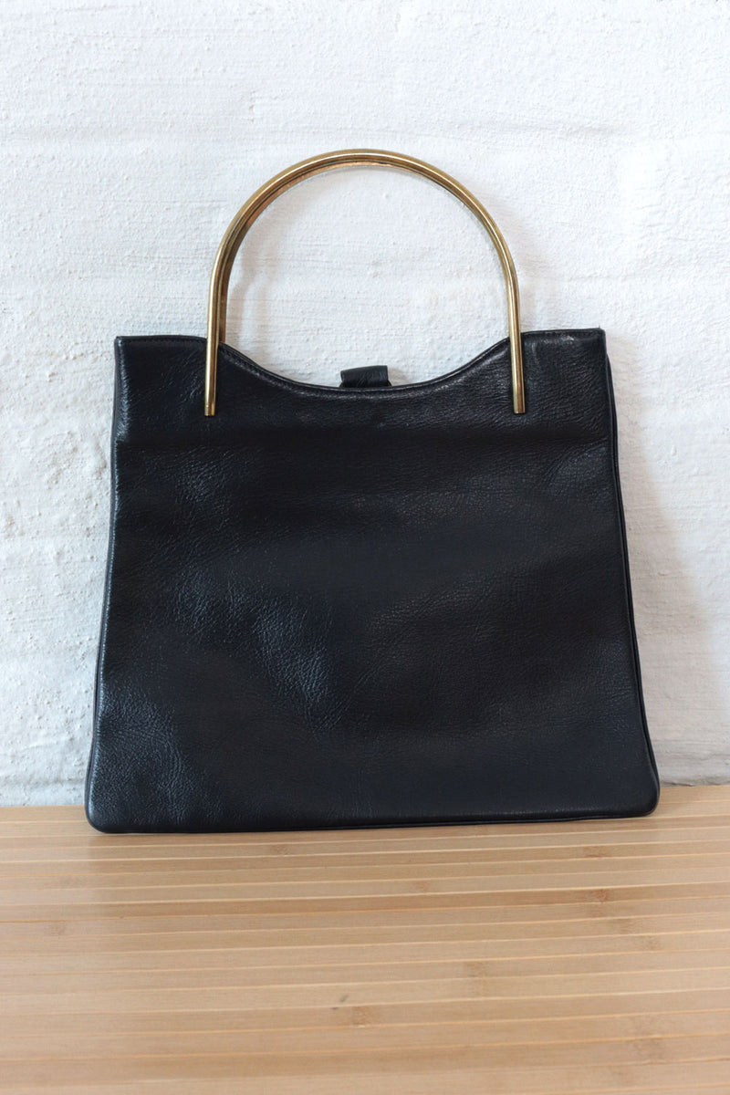 Calderon Navy Leather Handbag