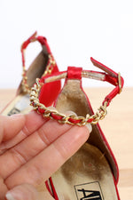 Satin Chain Strap Heels 7.5