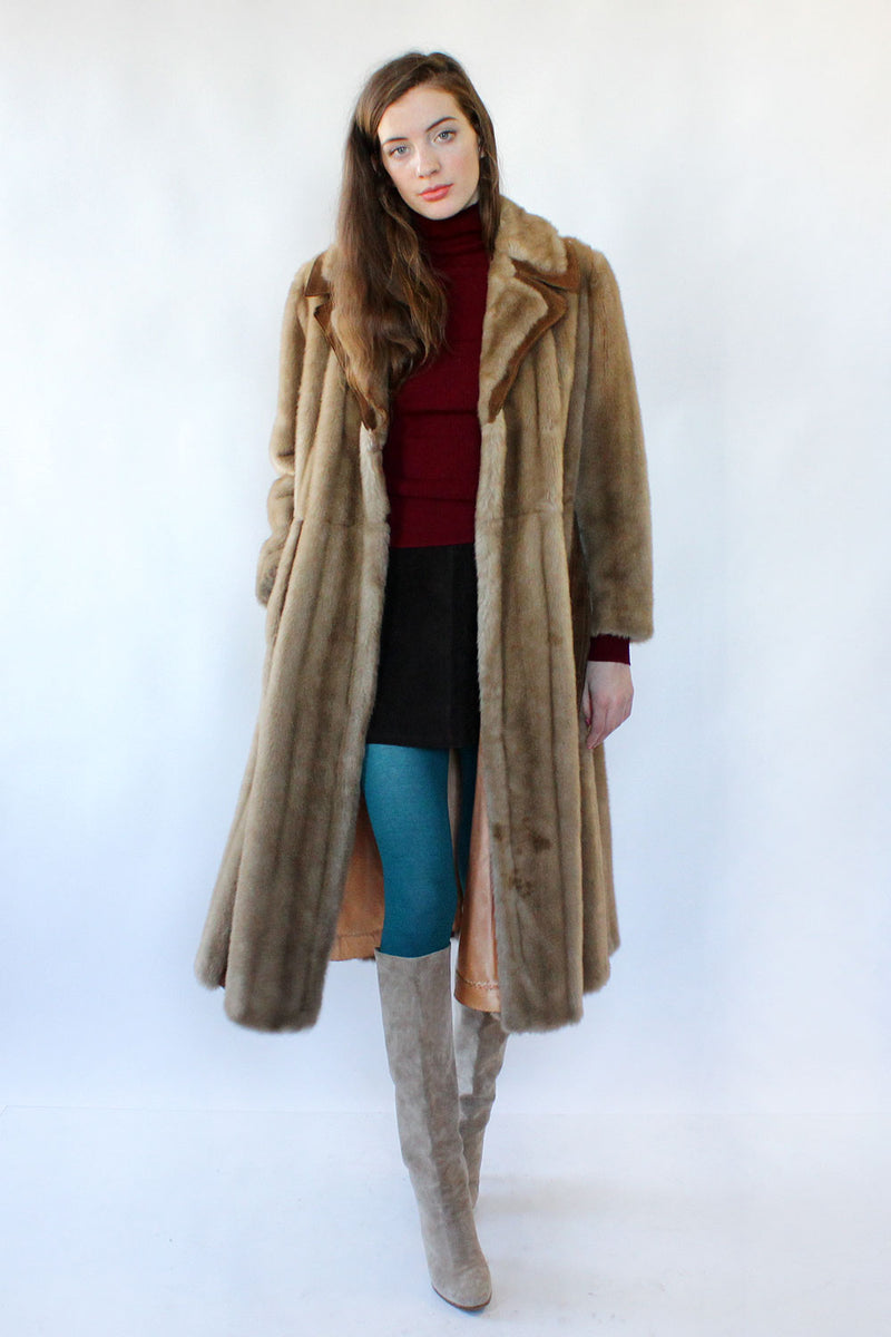 Princesa Faux Fur Striped Coat S/M