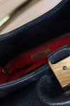 Calderon Navy Leather Handbag