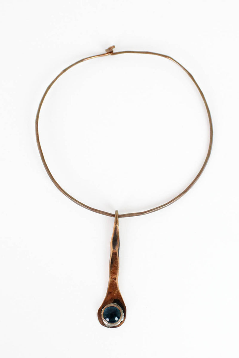 Copper Gem Drop Choker