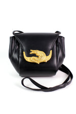 Gold Alligator Crossbody Bag