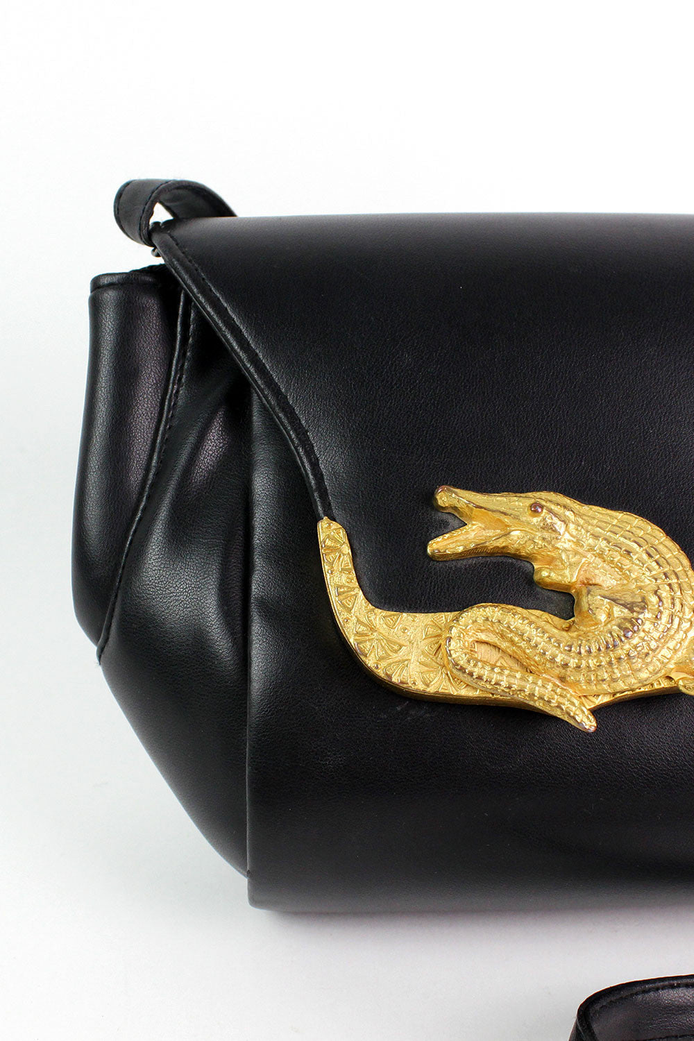 Gold Alligator Crossbody Bag