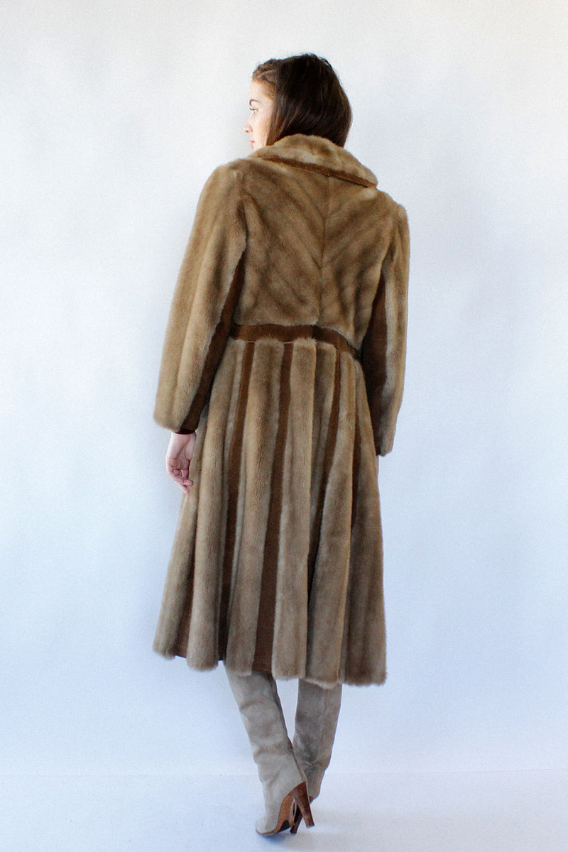 Princesa Faux Fur Striped Coat S/M