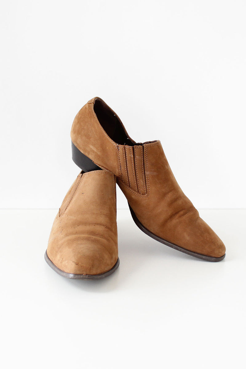 Chris Suede Western Booties 7 1/2-8