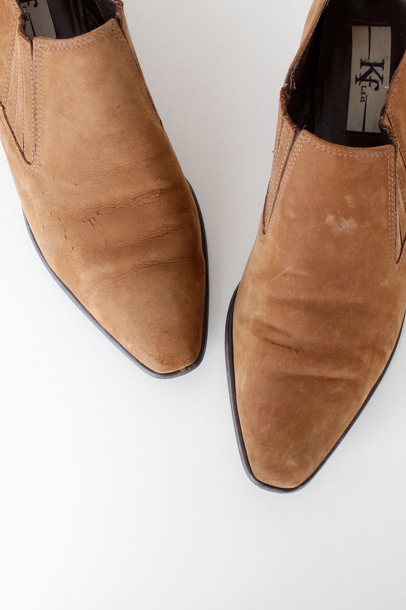 Chris Suede Western Booties 7 1/2-8