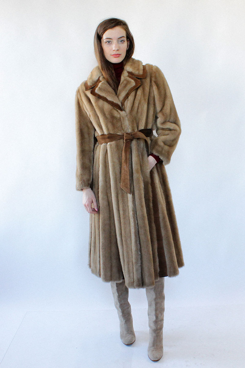 Princesa Faux Fur Striped Coat S/M
