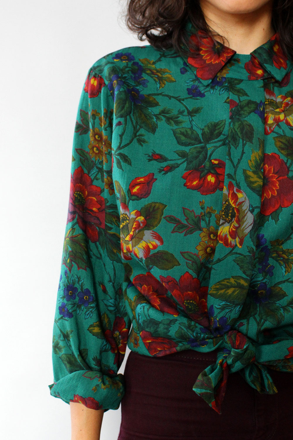 Sloane Ivy Floral Wool Buttondown