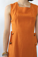 Pumpkin Linen Shift S/M