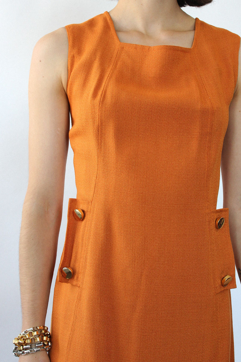 Pumpkin Linen Shift S/M