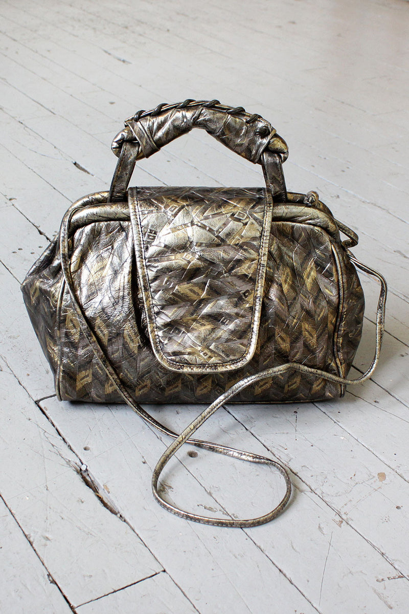Chrystie Metallic Satchel