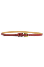 Maroon Skinny Belt