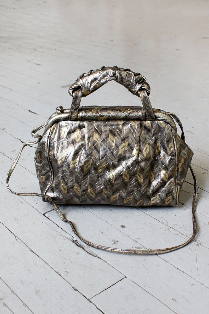 Chrystie Metallic Satchel