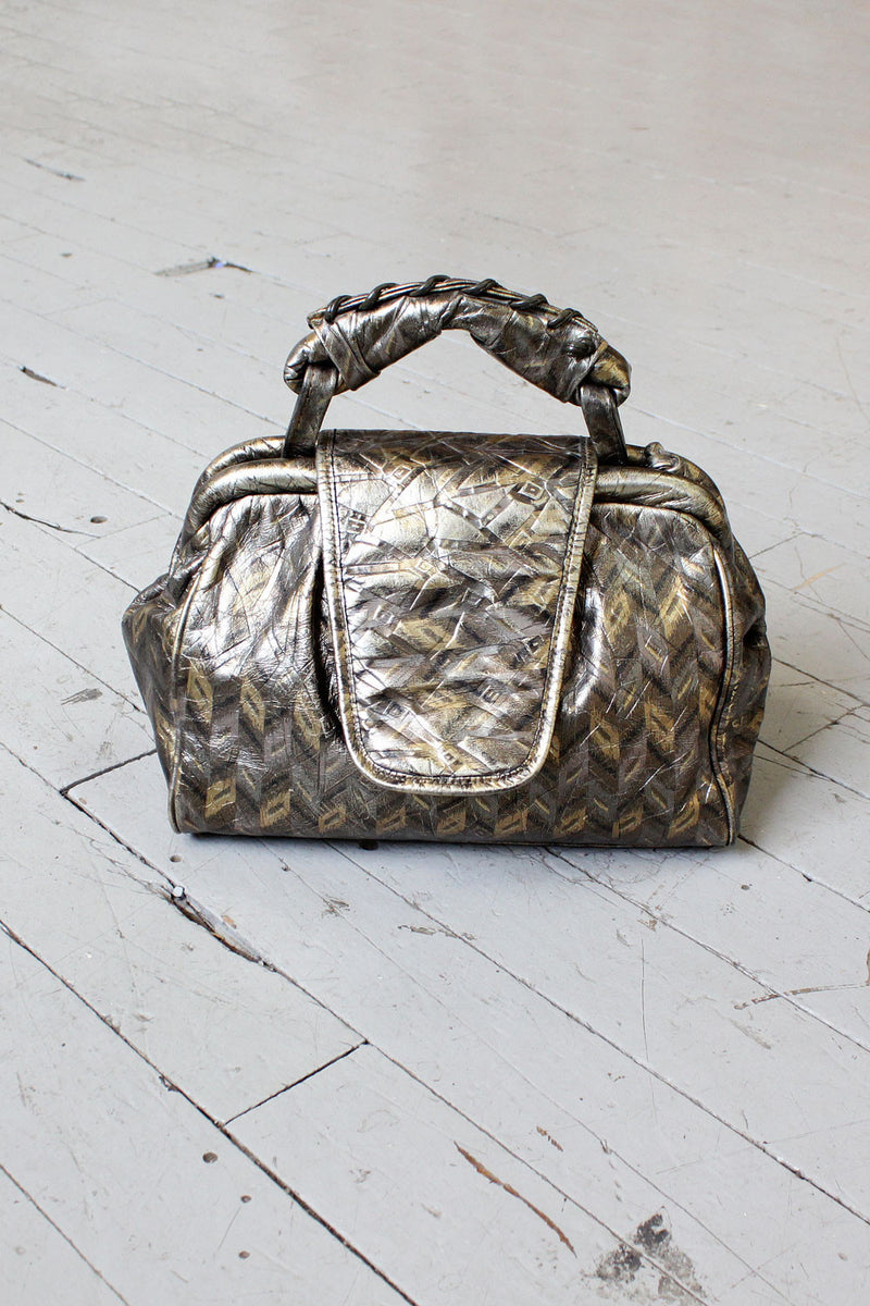 Chrystie Metallic Satchel
