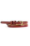 Maroon Skinny Belt