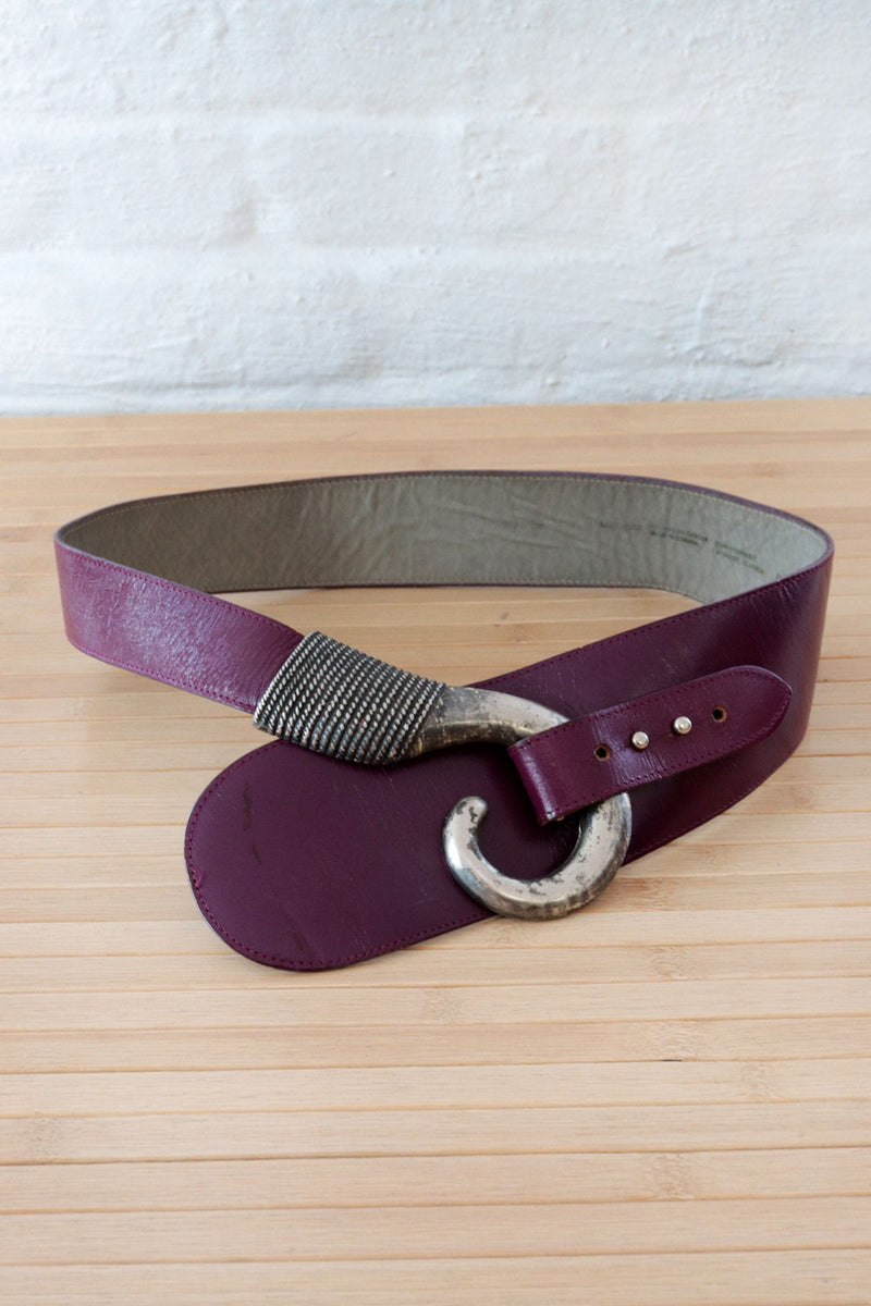 Hook and Latch Leather Belt S-L