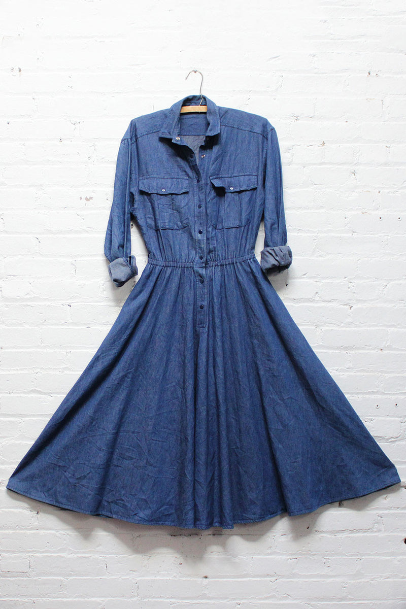 Dark Denim Dress M