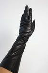 Ebony Leather Elbow Gloves