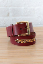 Cordovan Chain Cutout Belt XS/S