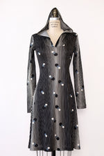 Hooded Graphic Print Dress S-S/M