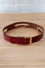 Cordovan Chain Cutout Belt XS/S