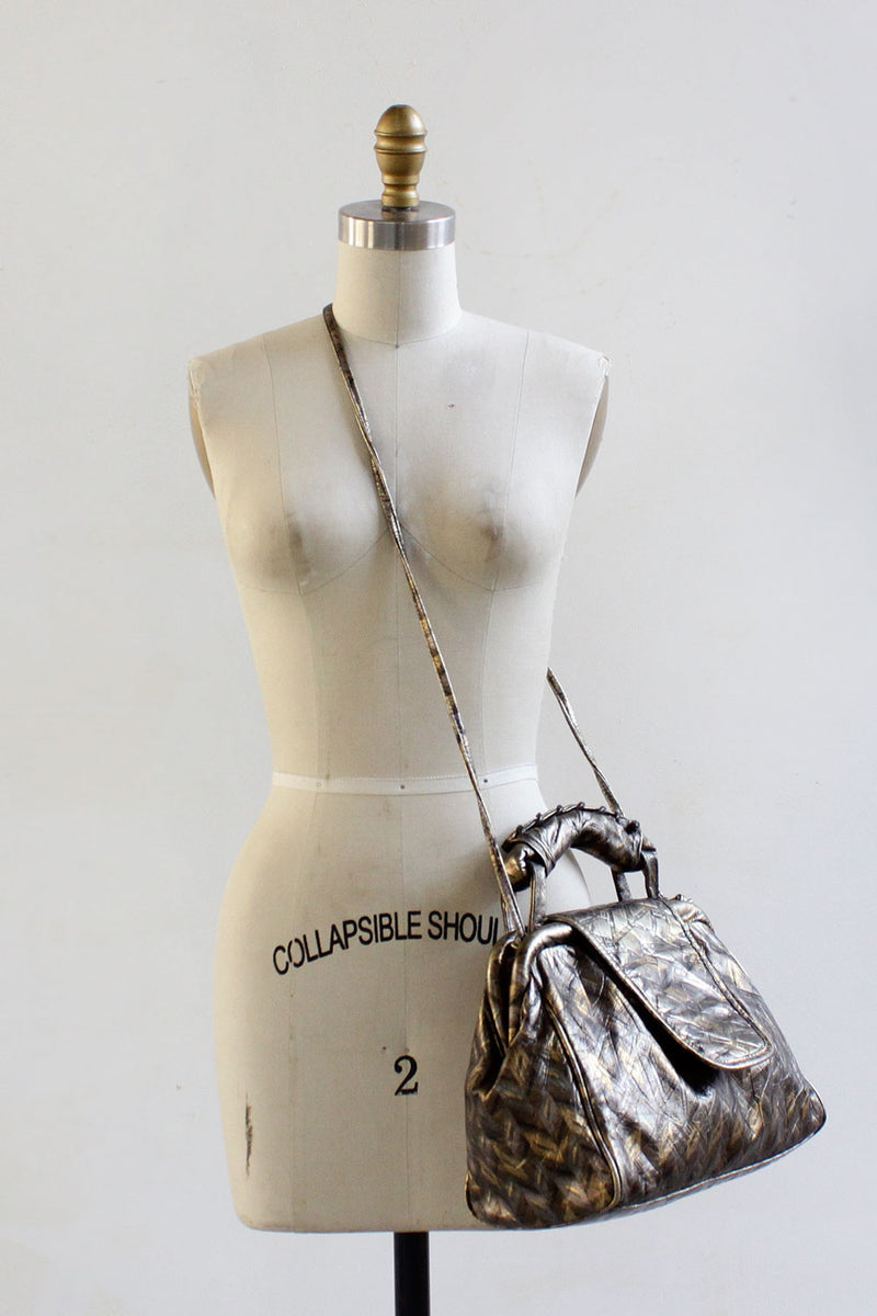 Chrystie Metallic Satchel