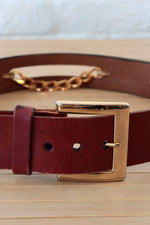 Cordovan Chain Cutout Belt XS/S