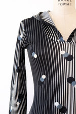 Hooded Graphic Print Dress S-S/M